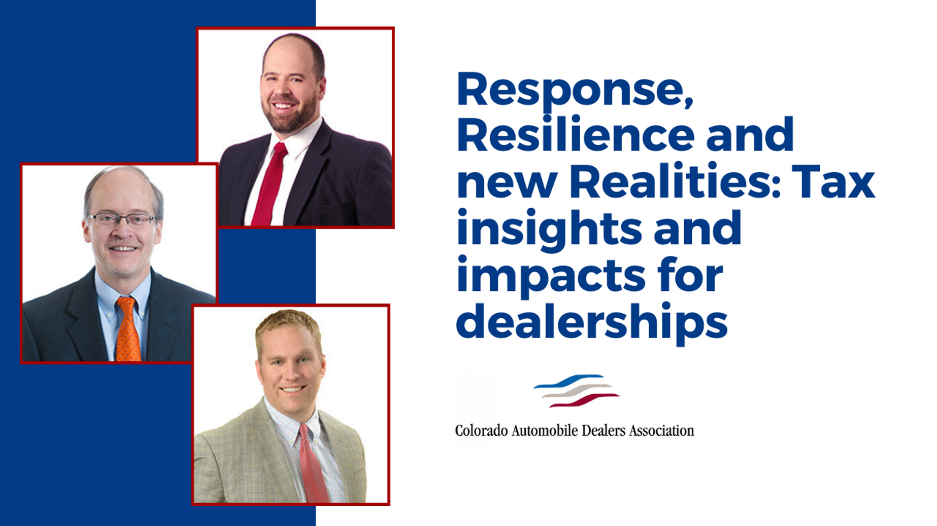 Response, Resilience and new Realities: Tax insights and impacts for dealerships